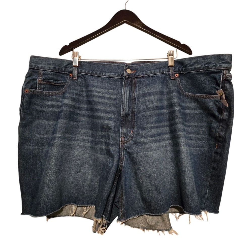 Old Navy Blue Jean Shorts Womens Sz 24 High-rise Slouchy Straight NWT Cutoffs
